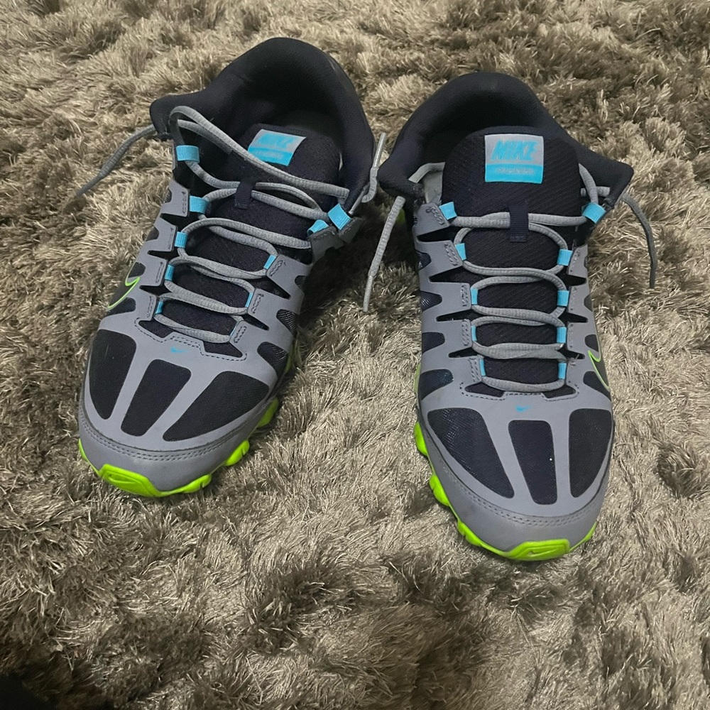 Men’s Training used Nike Shoes Neon Green/Yellow, Blue and Gray